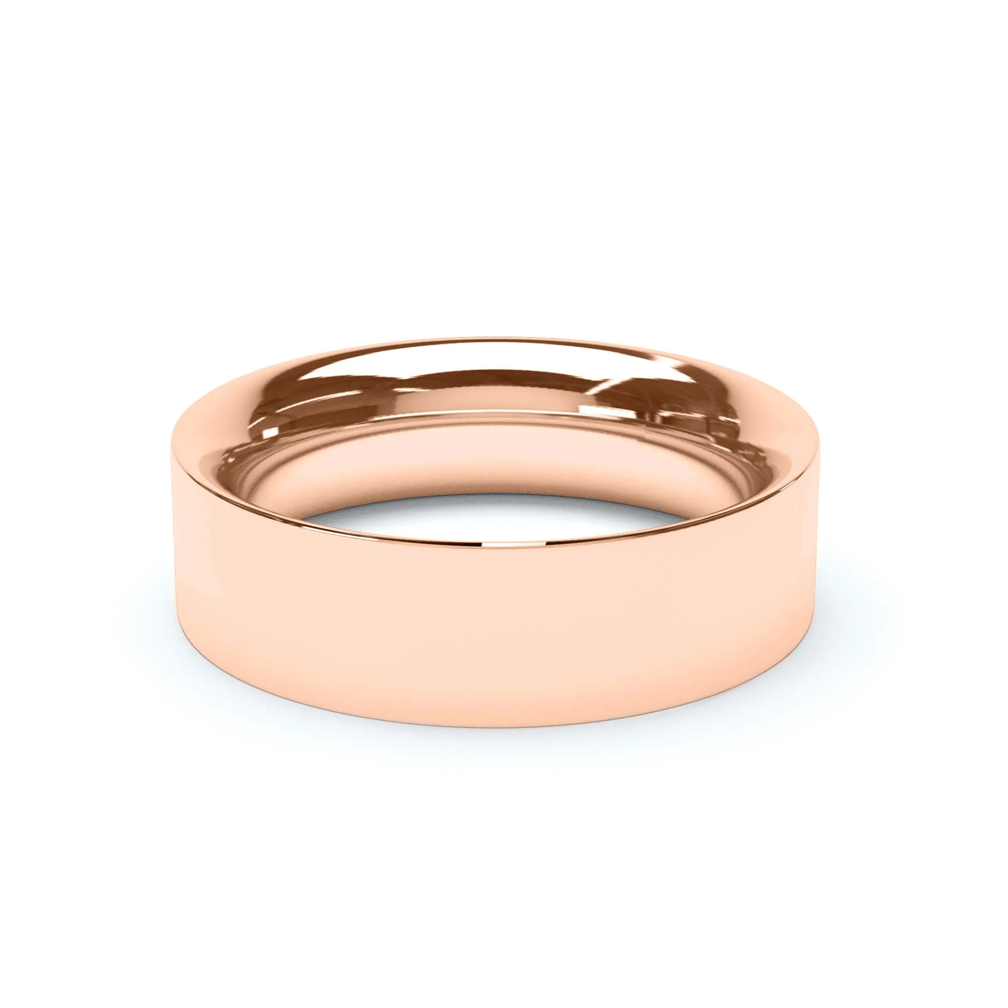 - Flat Court Profile Wedding Ring 9k Rose Gold