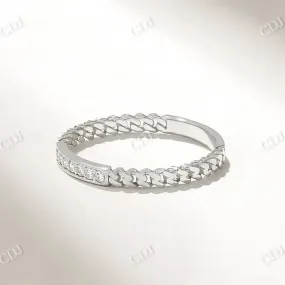 0.07 CTW Round Cut Lab Grown Diamond Eternity Chain Set Wedding Ring