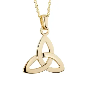 10K Large Trinity Knot Necklace