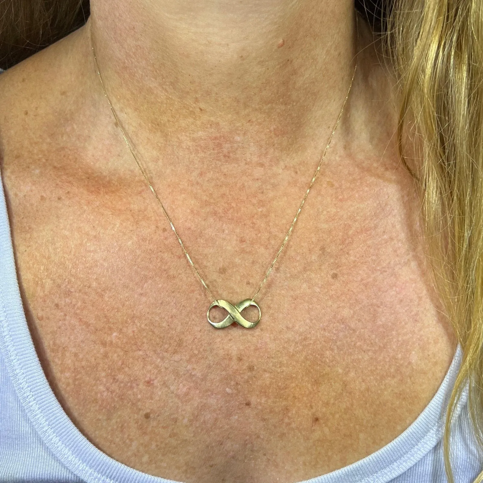 10k Yellow Gold INFINITY Eternal Love Symbol Slide Pendant