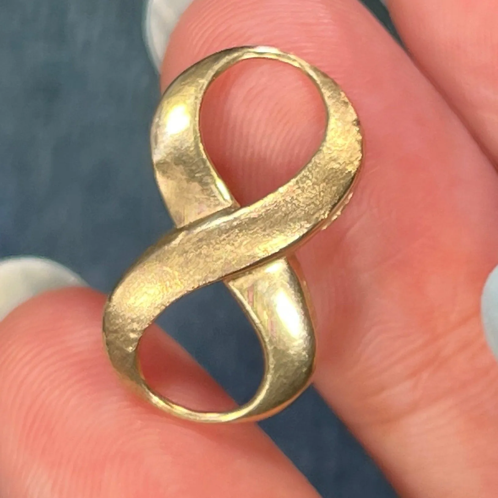 10k Yellow Gold INFINITY Eternal Love Symbol Slide Pendant