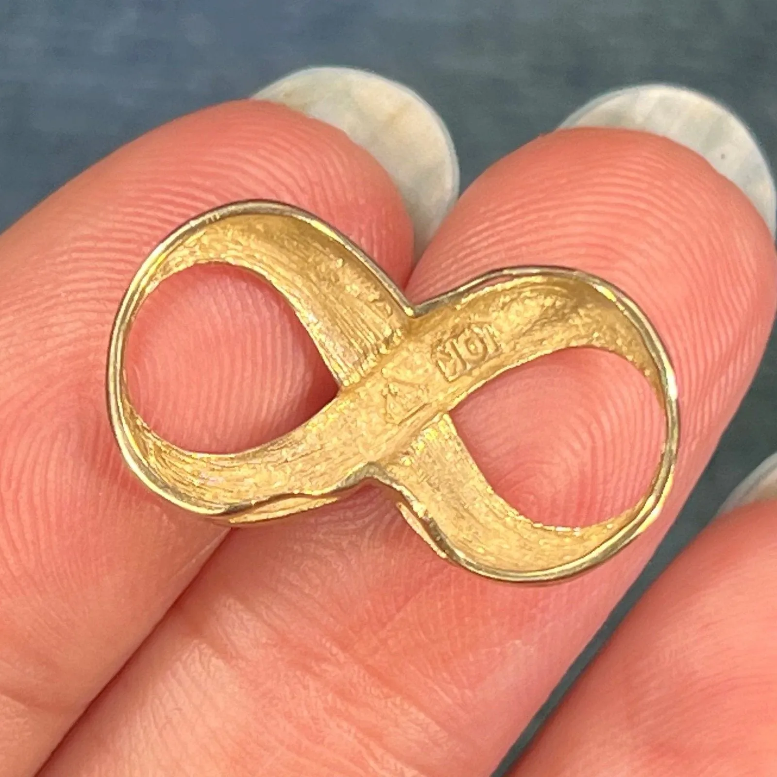 10k Yellow Gold INFINITY Eternal Love Symbol Slide Pendant