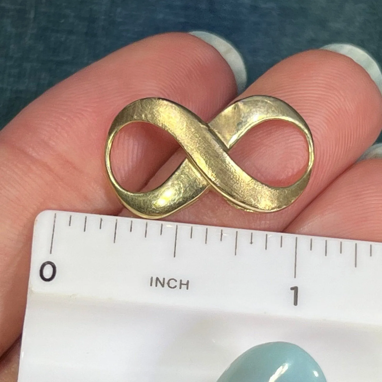 10k Yellow Gold INFINITY Eternal Love Symbol Slide Pendant