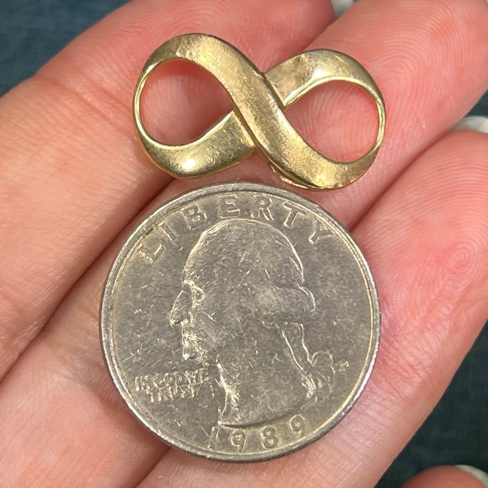 10k Yellow Gold INFINITY Eternal Love Symbol Slide Pendant