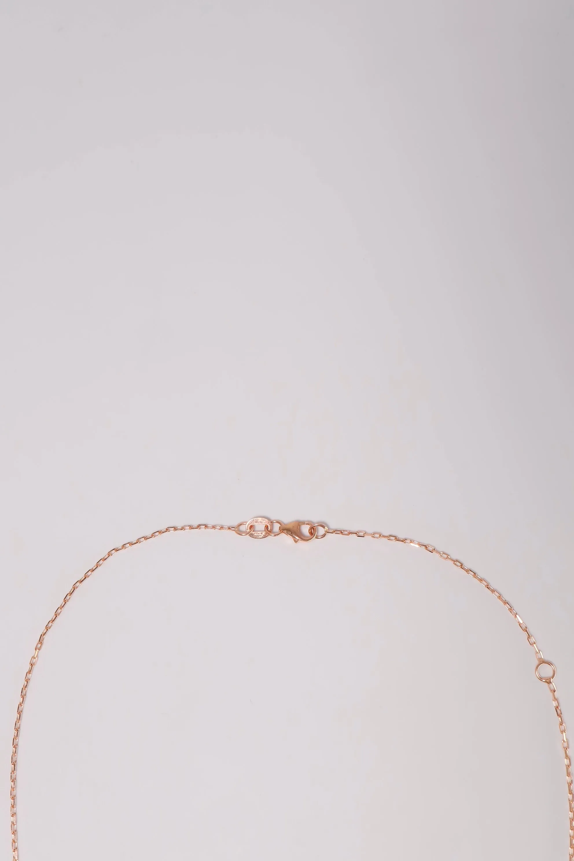 14K Rose Gold Natural Diamond Infinity Charm Necklace