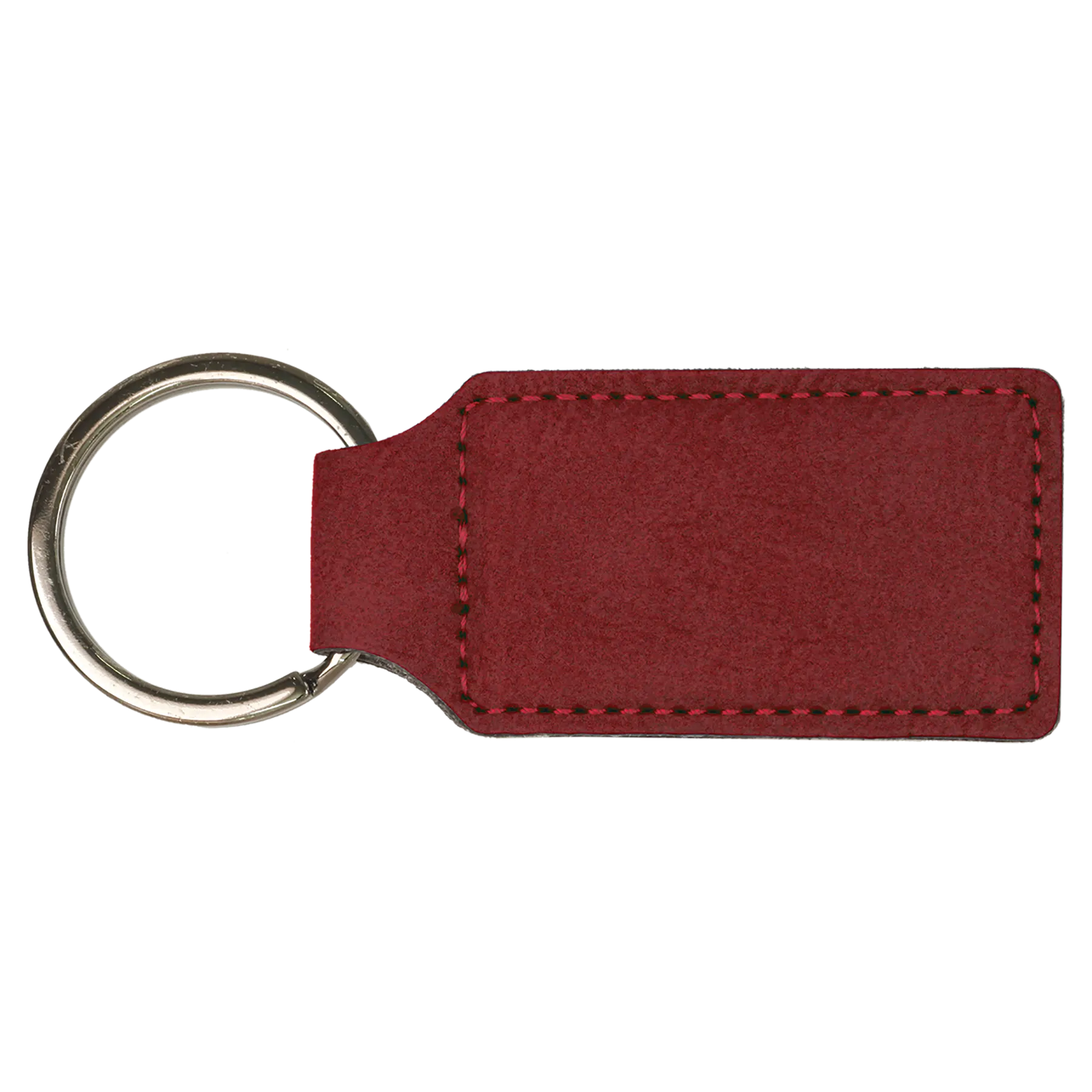 2 3/4" x 1 1/4" Laserable Leatherette Oval Keychain