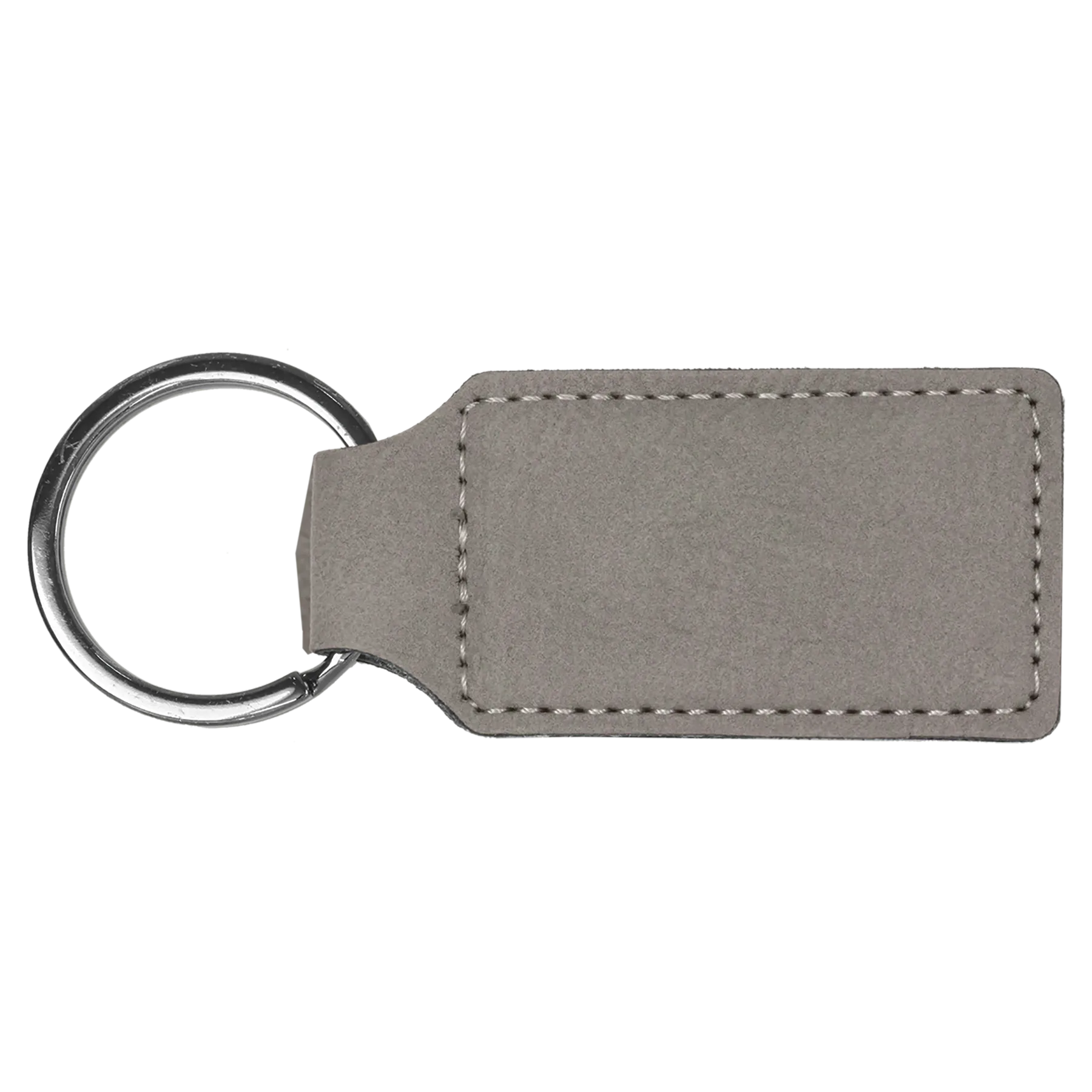 2 3/4" x 1 1/4" Laserable Leatherette Oval Keychain