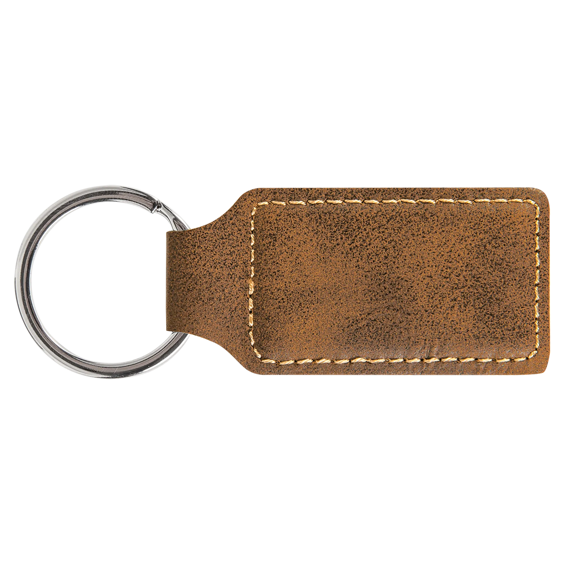 2 3/4" x 1 1/4" Laserable Leatherette Oval Keychain
