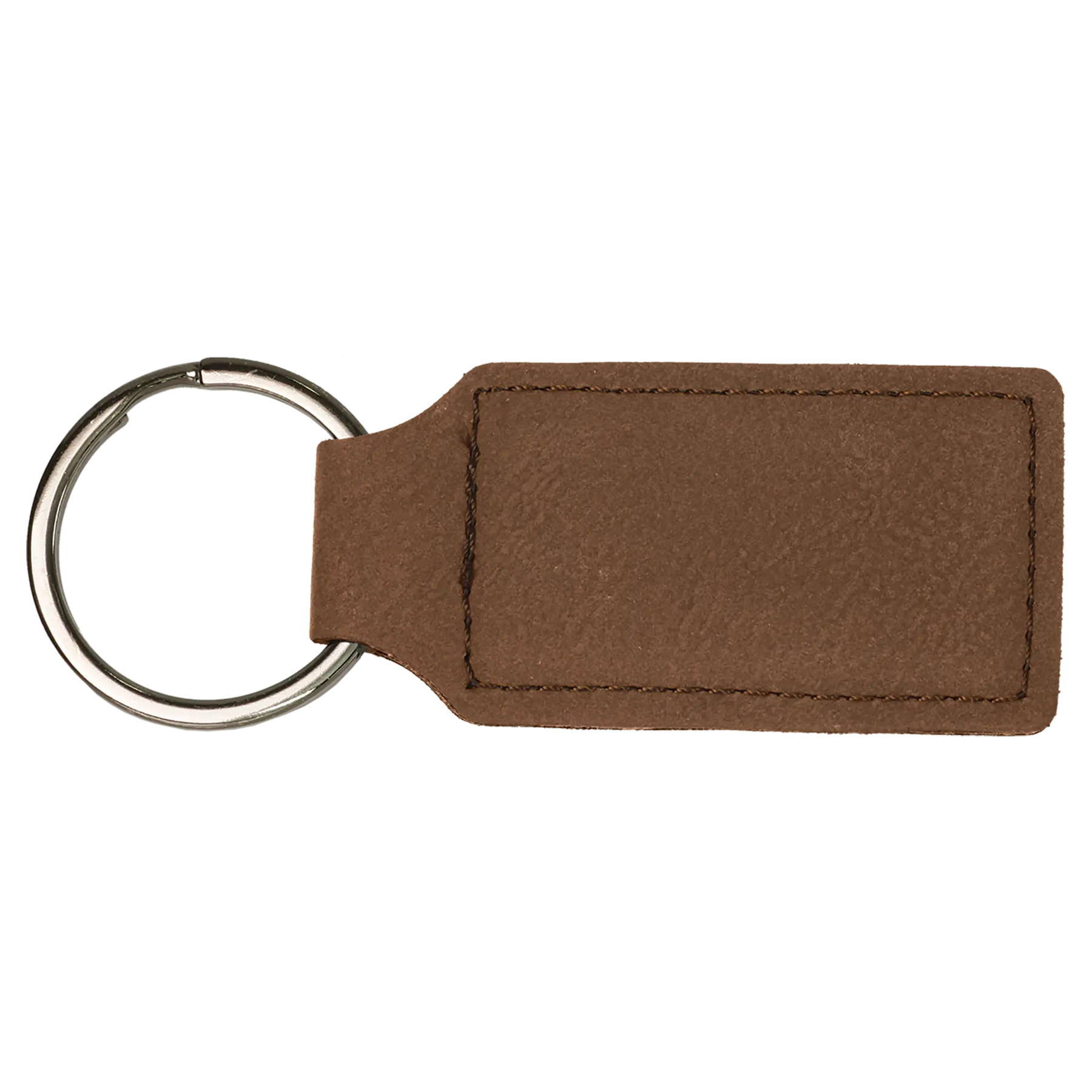 2 3/4" x 1 1/4" Laserable Leatherette Oval Keychain
