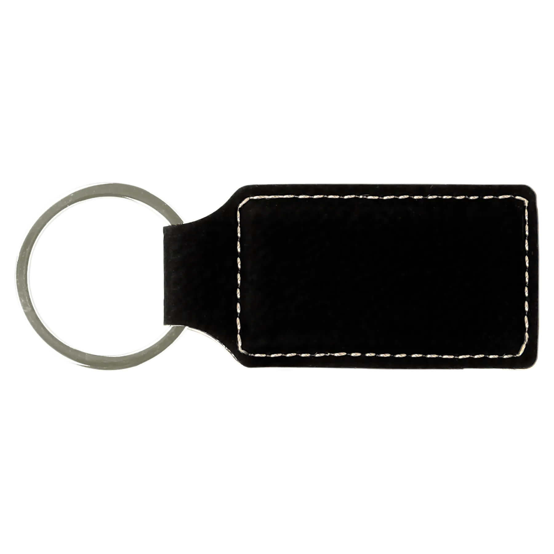 2 3/4" x 1 1/4" Laserable Leatherette Oval Keychain