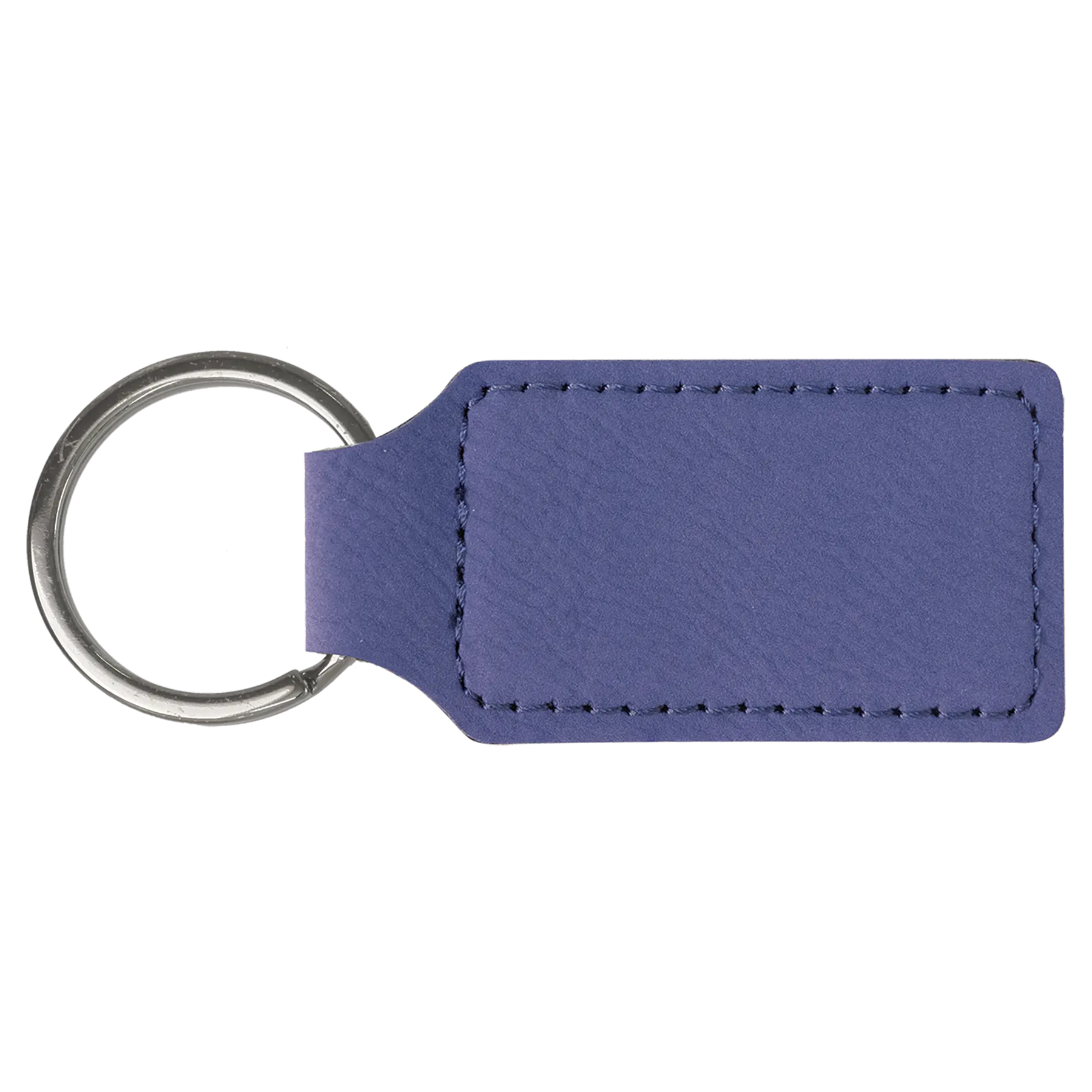 2 3/4" x 1 1/4" Laserable Leatherette Oval Keychain