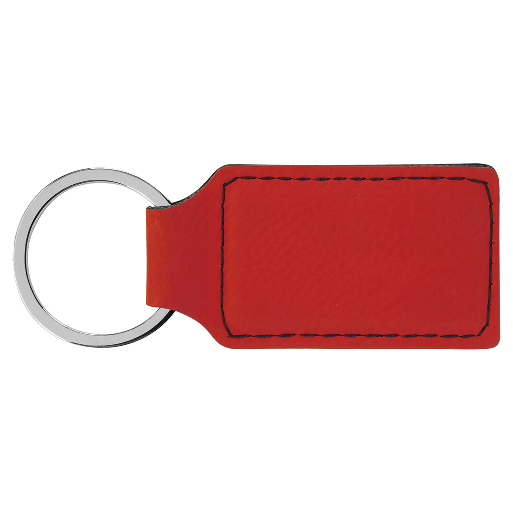 2 3/4" x 1 1/4" Laserable Leatherette Oval Keychain