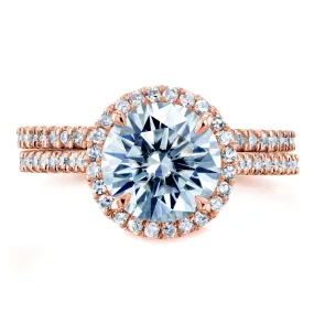 2.28ct Capri Round Pink Bridal Set (DEF/VS)