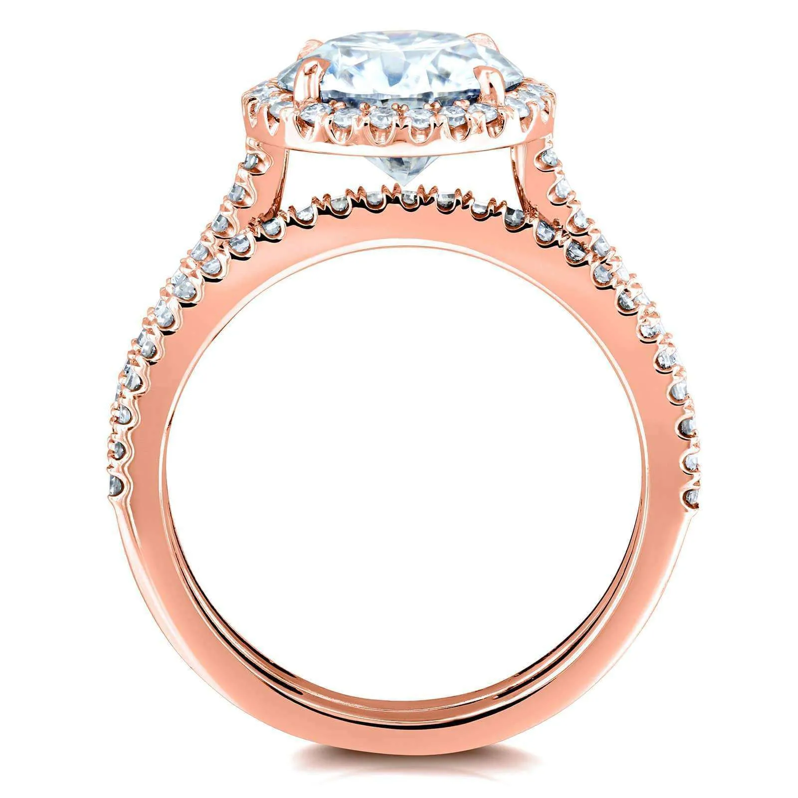 2.28ct Capri Round Pink Bridal Set (DEF/VS)