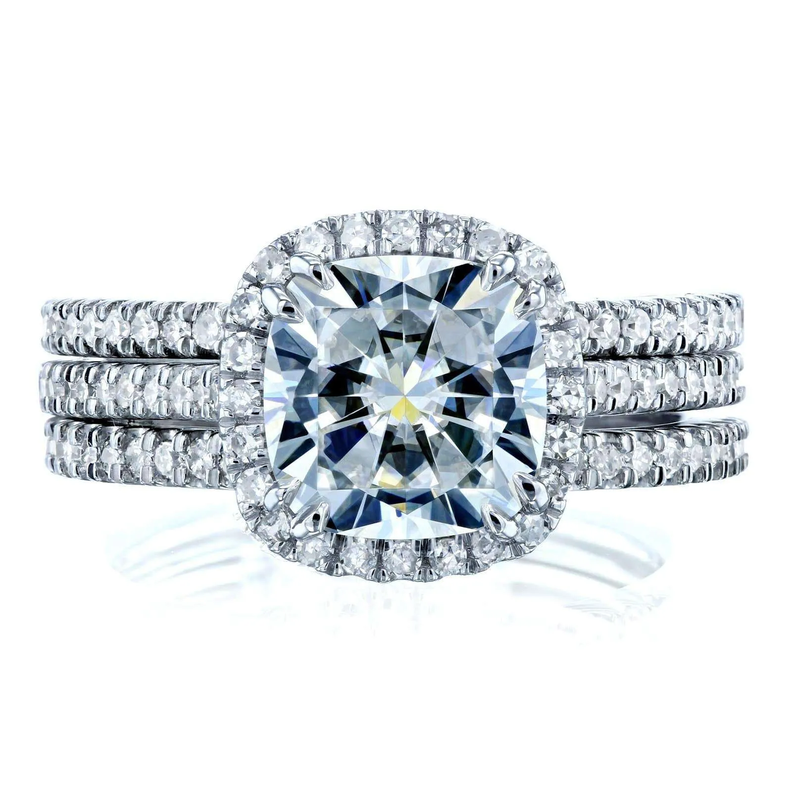 2.5ct Capri Cushion 3pc Bridal Set (DEF/VS)