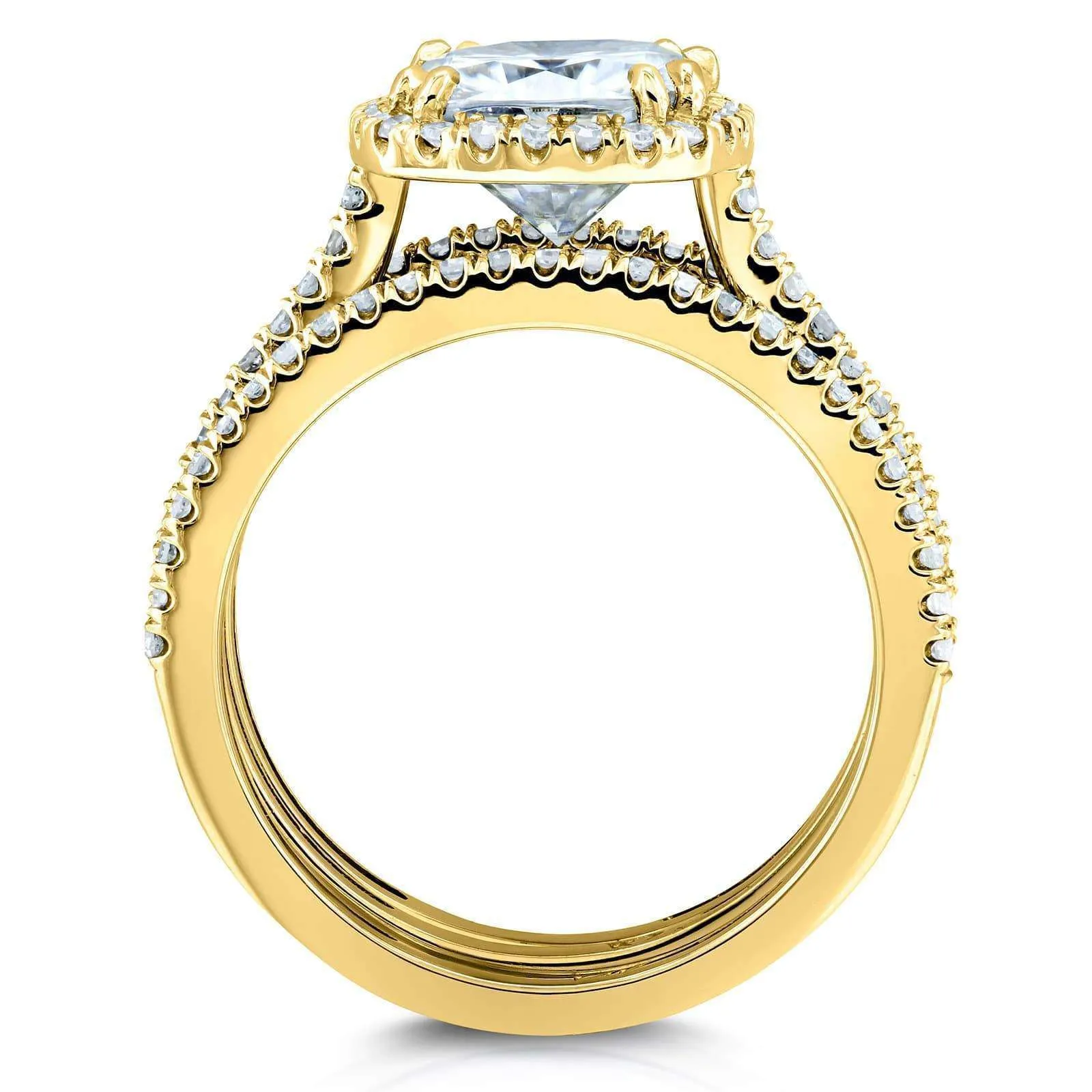 2.5ct Capri Cushion 3pc Yellow Bridal Set