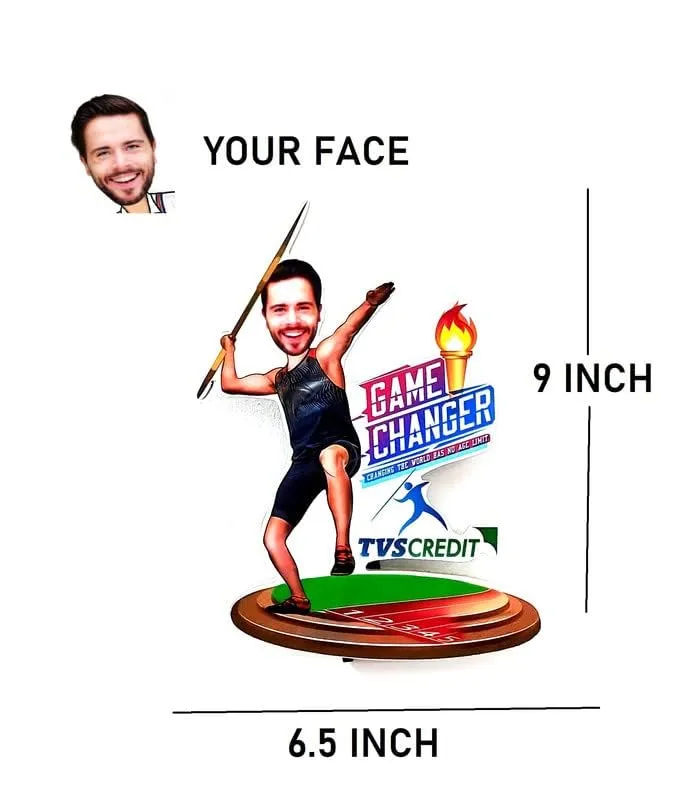 Adesh Anusaar ® Customised Caricature Personalized Gifts for Couple 10inch with Cusomised Back Stand (Design 8)
