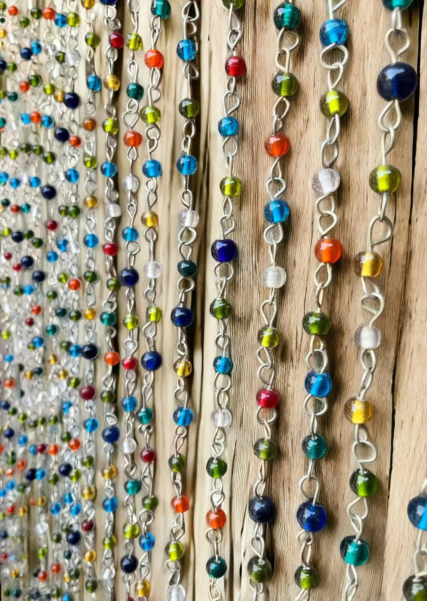 Bohemian Beaded Curtain with Jingle Bells