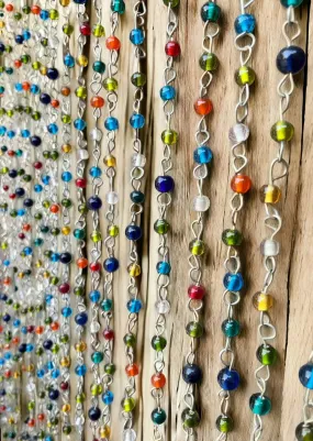 Bohemian Beaded Curtain with Jingle Bells