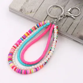 Bohemian Handmade Multi-layer Colorful Beaded and Pearl Keychains