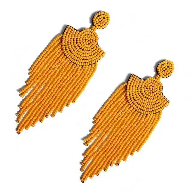 Bohemian Rainbow Beaded Earrings