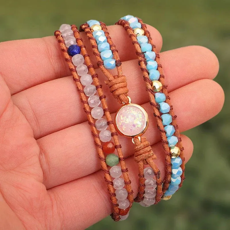 Boho Braided Bead Bracelet