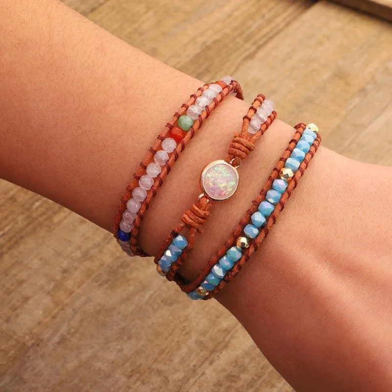 Boho Braided Bead Bracelet