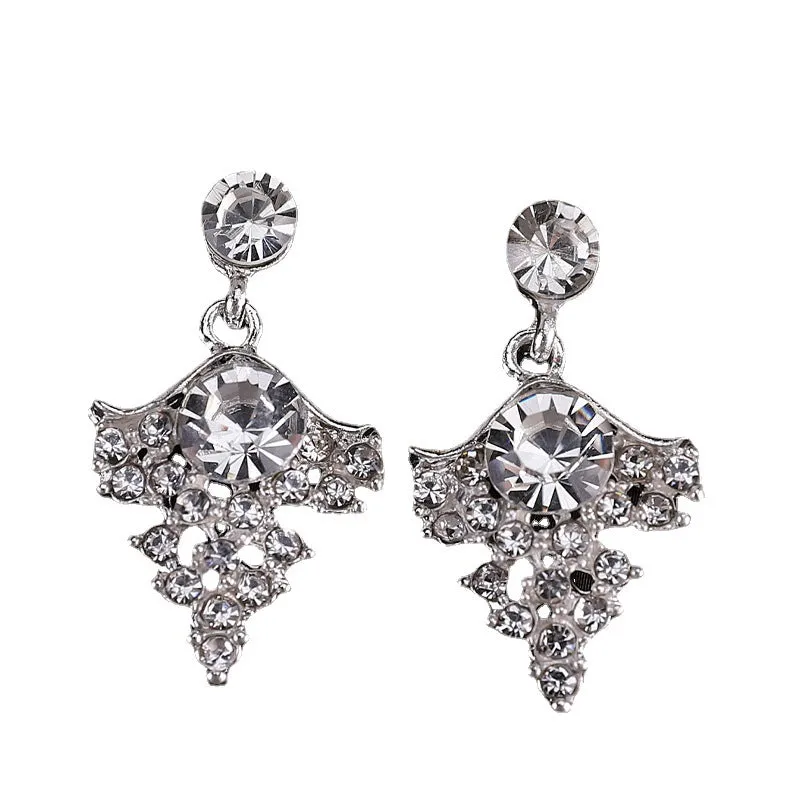 Bridal necklace set ornaments diamond earrings necklace jewelry wedding dress wedding a