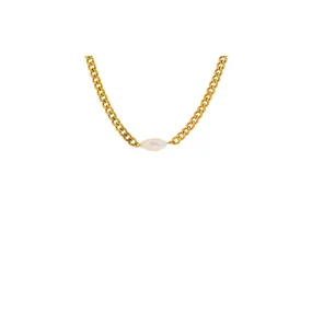 Chain Pearl Necklace