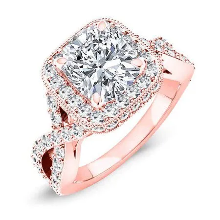 Clover - GIA Natural Cushion Diamond Engagement Ring