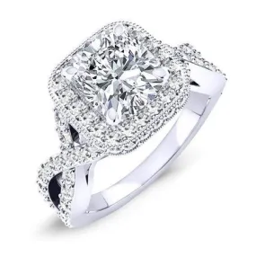 Clover - GIA Natural Cushion Diamond Engagement Ring