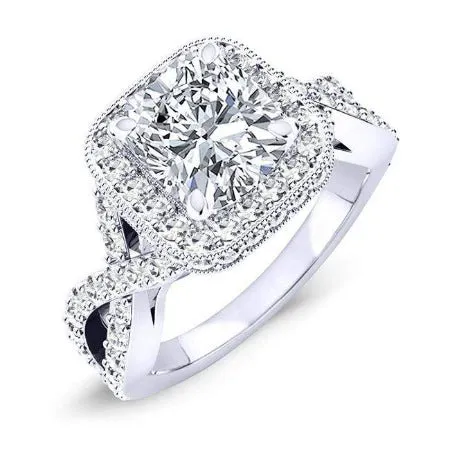 Clover - GIA Natural Cushion Diamond Engagement Ring