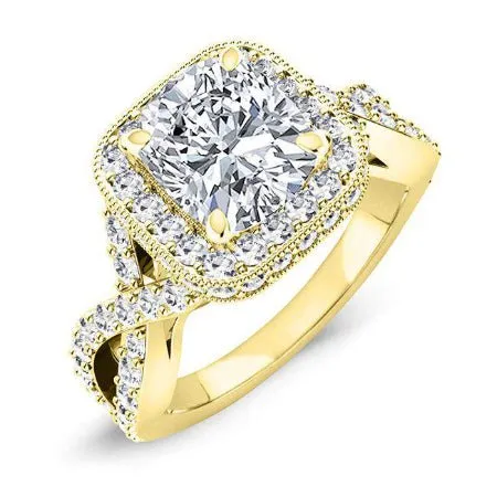 Clover - GIA Natural Cushion Diamond Engagement Ring