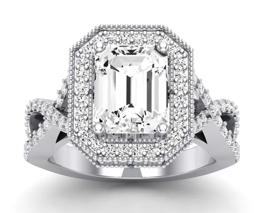 Clover - GIA Natural Emerald Diamond Engagement Ring