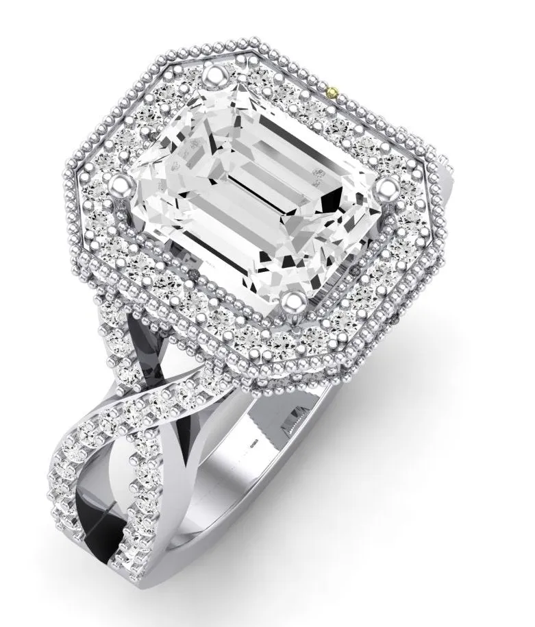Clover - GIA Natural Emerald Diamond Engagement Ring