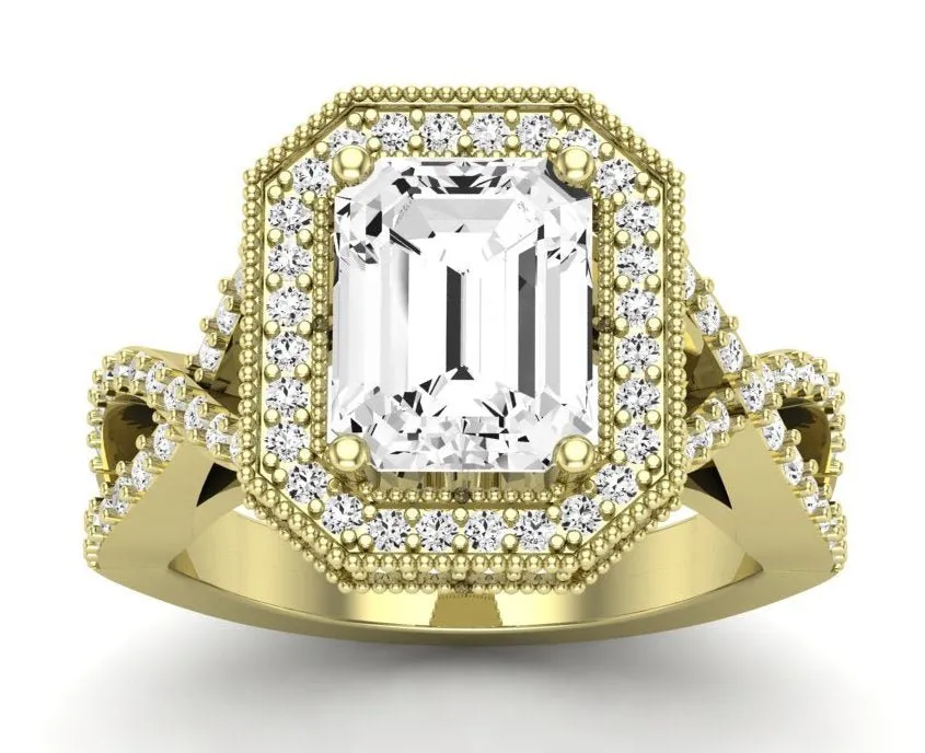 Clover - GIA Natural Emerald Diamond Engagement Ring
