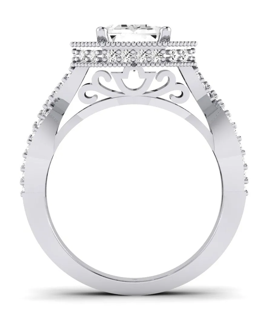 Clover - GIA Natural Emerald Diamond Engagement Ring