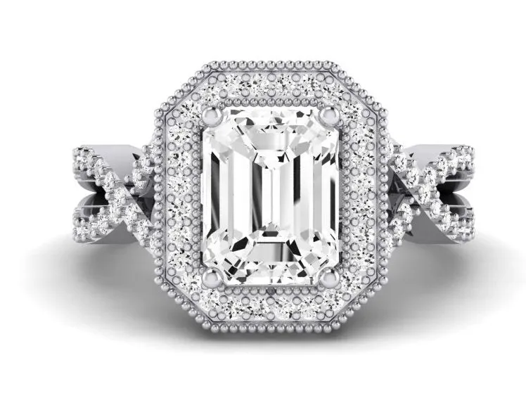 Clover - GIA Natural Emerald Diamond Engagement Ring