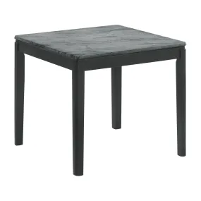 Coaster Furniture Mozzi 753517 Square End Table - Faux Grey Marble/Black