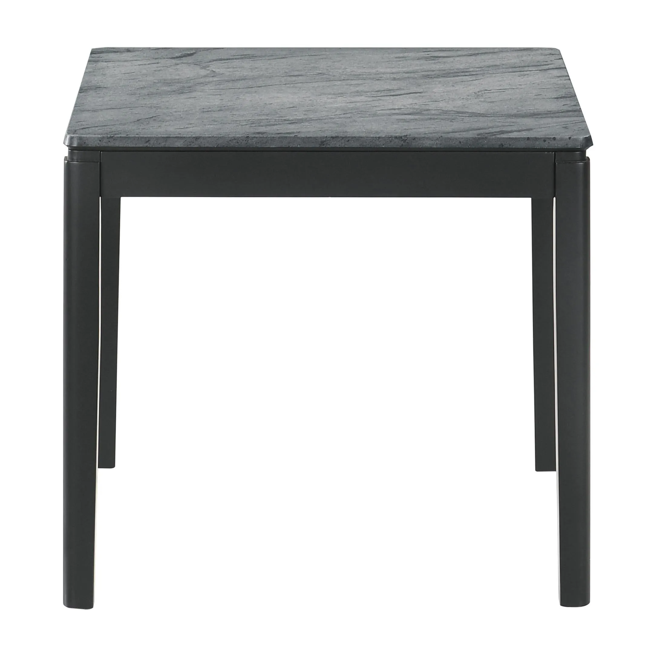 Coaster Furniture Mozzi 753517 Square End Table - Faux Grey Marble/Black
