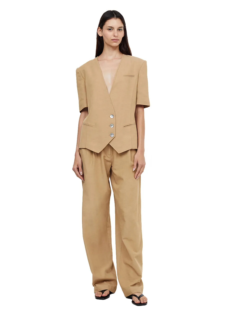Coastliner Short Sleeve Blazer (Tan)