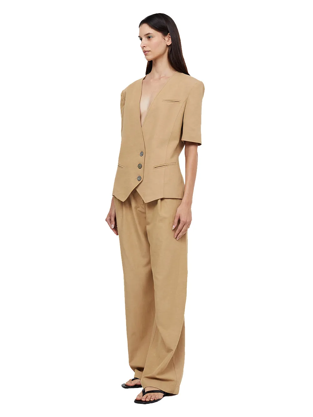 Coastliner Short Sleeve Blazer (Tan)