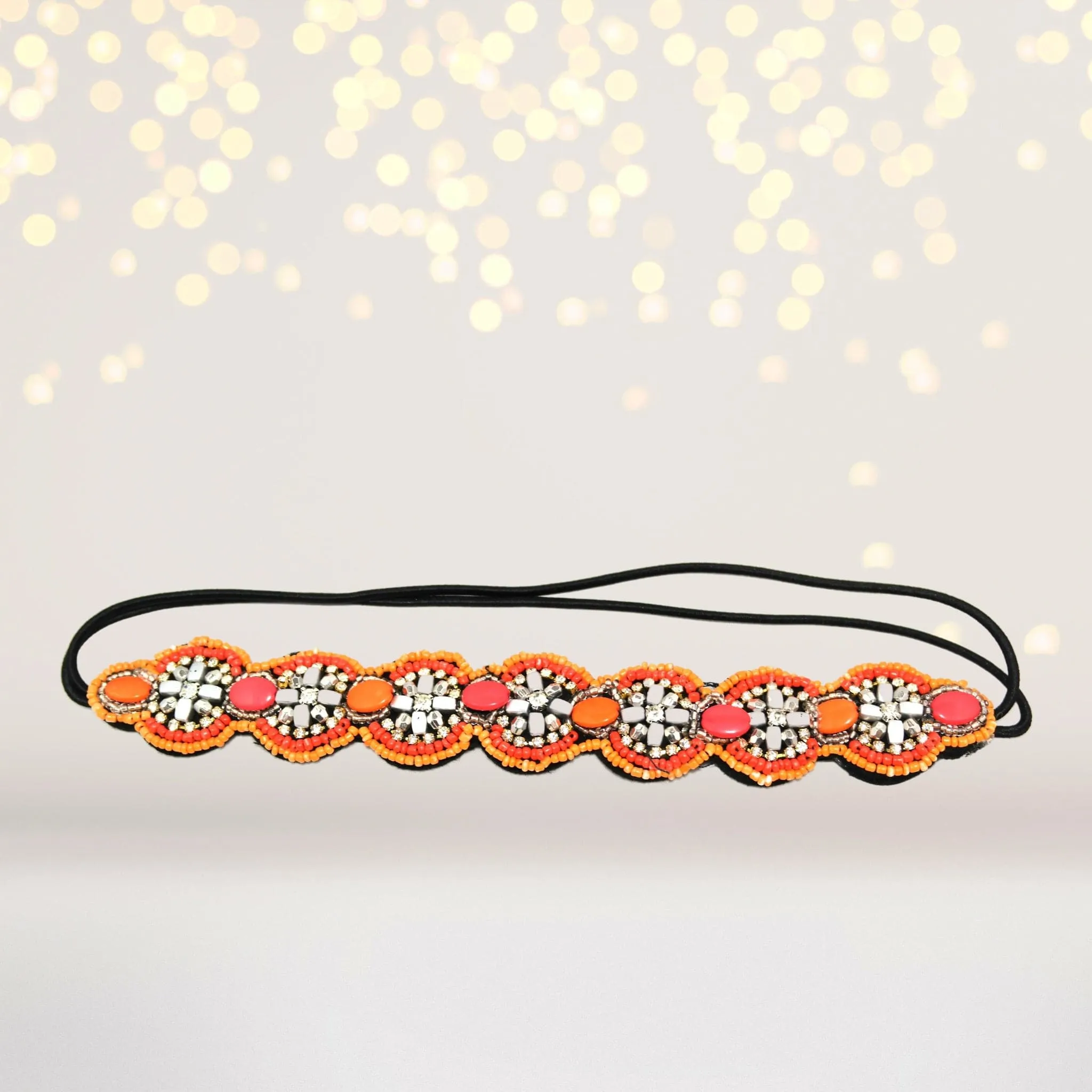 Colored Stone Beaded Bohemian Headband