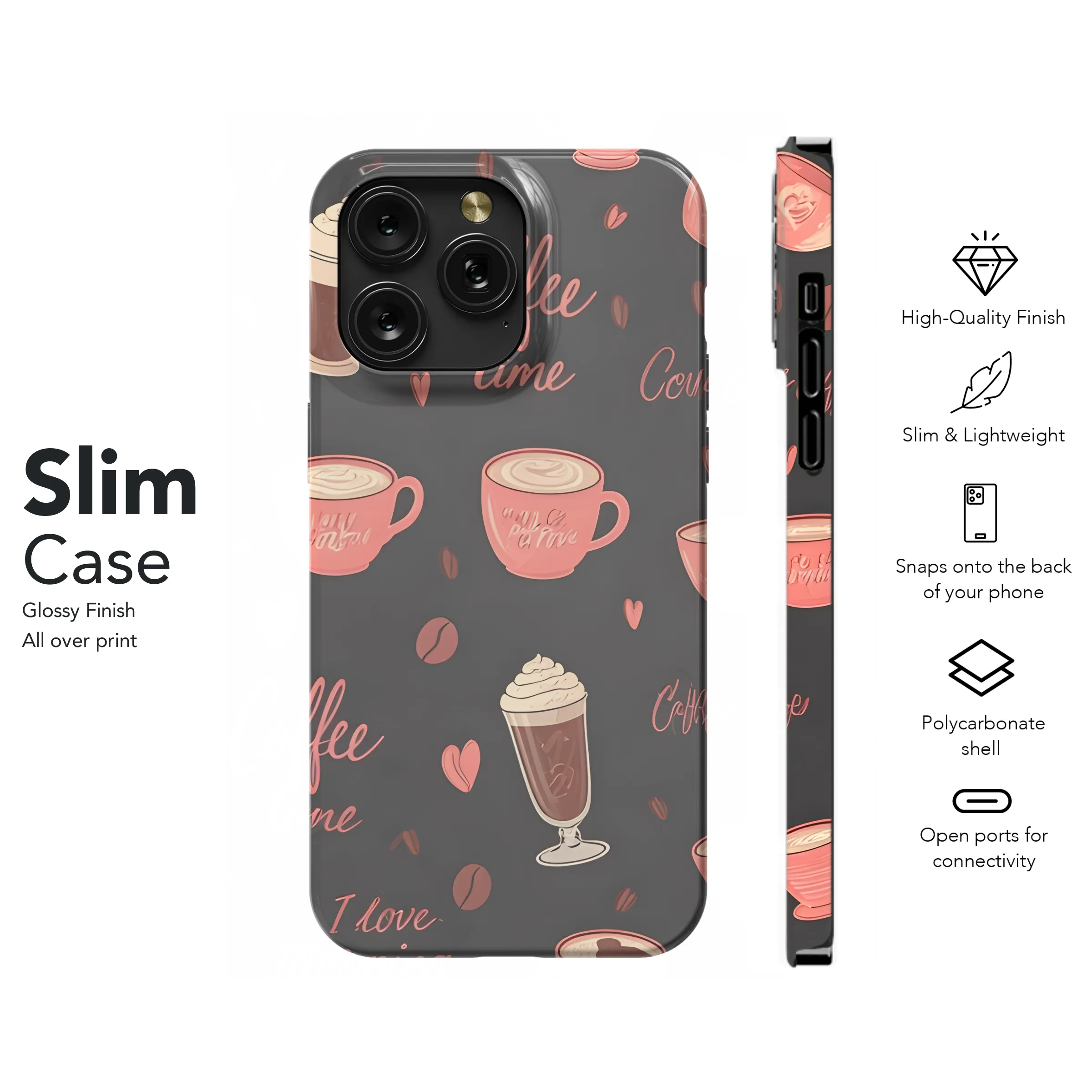 Cups shape line drawings Phone Case iPhone Samsung Cover Pixel 3424