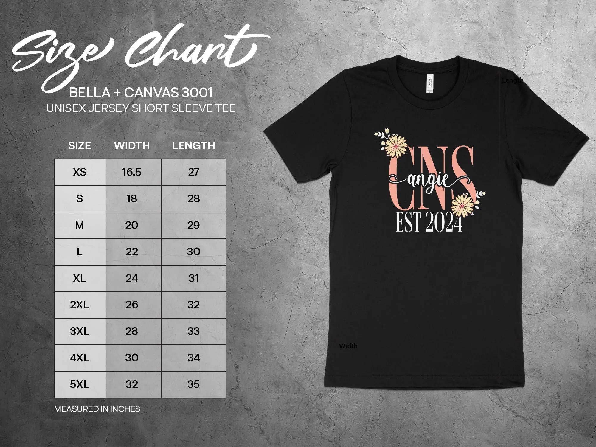 Custom Floral Monogram T-Shirt, Personalized Name and Date Tee, Unique Gift Idea for Her, Customizable Floral Design Shirt, EST 2024 Tee