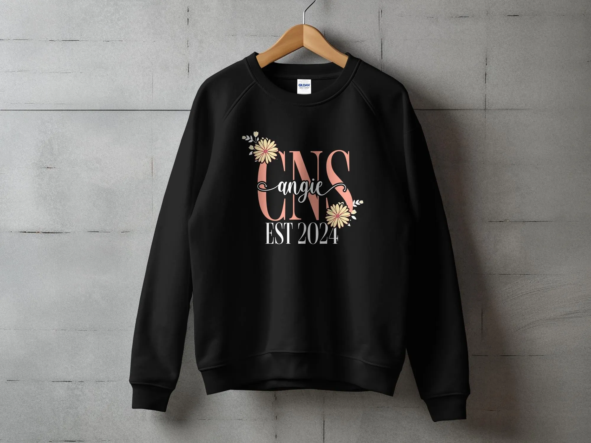 Custom Floral Monogram T-Shirt, Personalized Name and Date Tee, Unique Gift Idea for Her, Customizable Floral Design Shirt, EST 2024 Tee