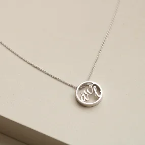 Custom Love Letter Monogram Disc Necklace