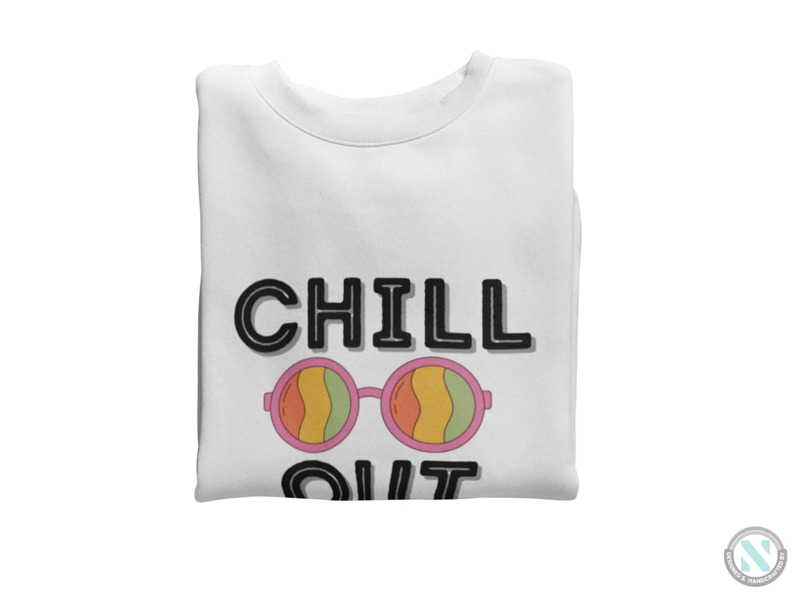 Custom Name Toddler Boys Long Sleeve Sweatshirt Chill Out Text