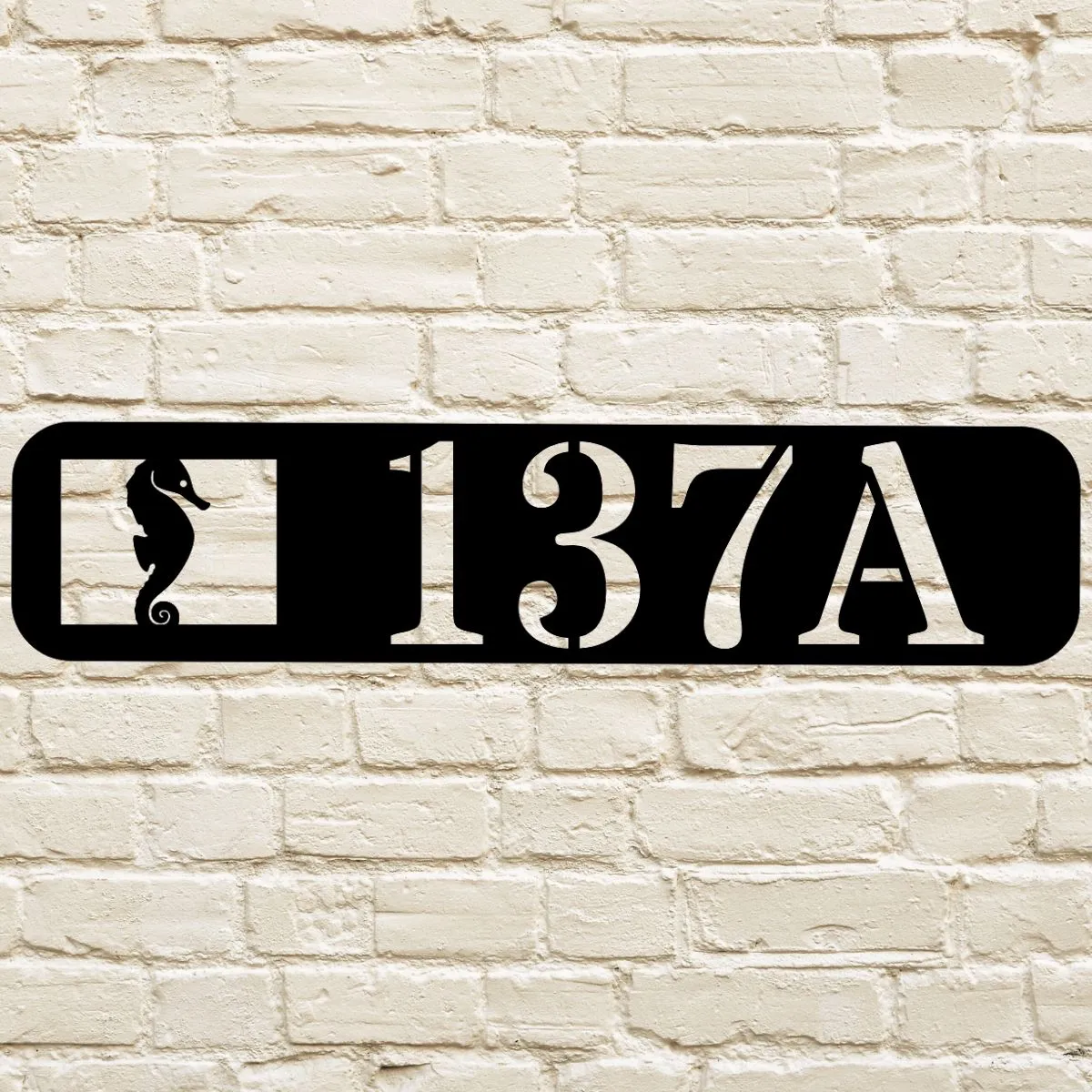 Custom Seahorse House Address Sign