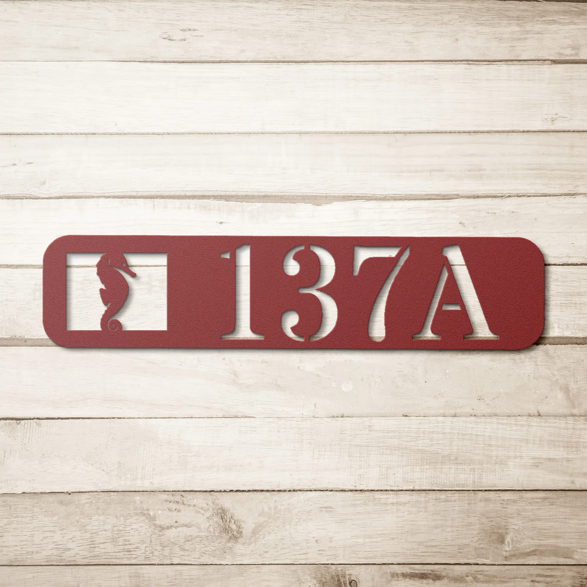 Custom Seahorse House Address Sign